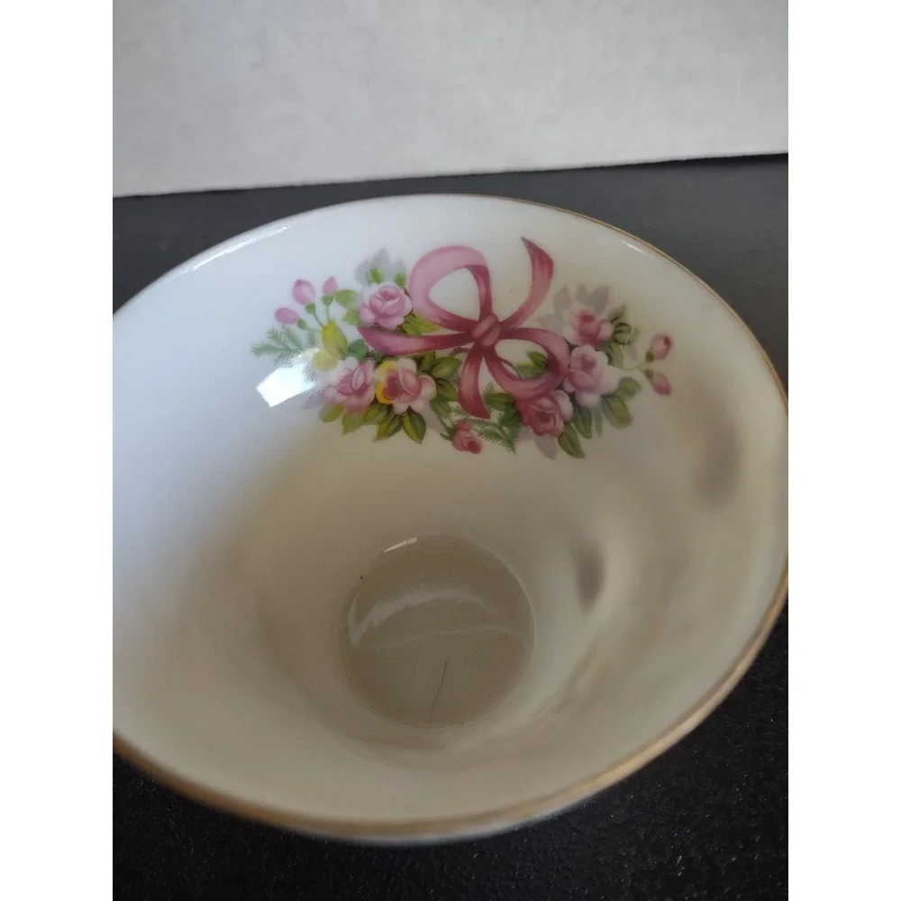 Vtg Norcrest Mother Teacup Saucer Pink Roses Gold Trim C-218 Japan